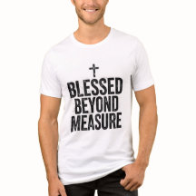 bendito além da medida camiseta cristã de fé
