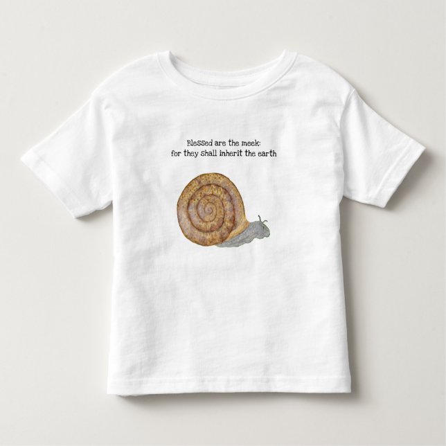 Bendito é a camiseta Meek Snail Toddler (Frente)