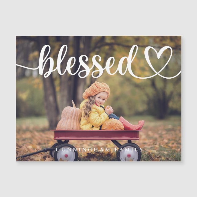 Bendito, Foto da Família Simples de Ação de Graças (Frente)