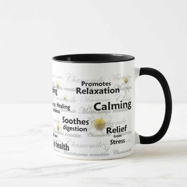 Benefícios da caneca do chá de camomila (com (Direita)