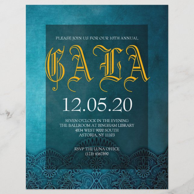 Benefit Gala New Years Party Flyer (Frente)
