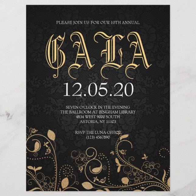 Benefit Gala New Years Party Flyer (Frente)