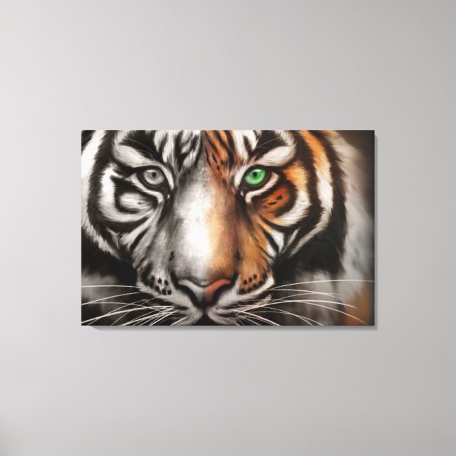 Bengal Tiger Eye 3 Pc Esticado Canvas Fade (Frente)