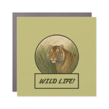 Bengala Tiger Dark Khaki Car/Truck Magnet