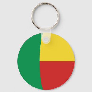 Benin Fisheye Flag Chaveiro