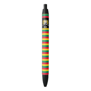Benin Flag Cute Patriotic Black Tinta Caneta