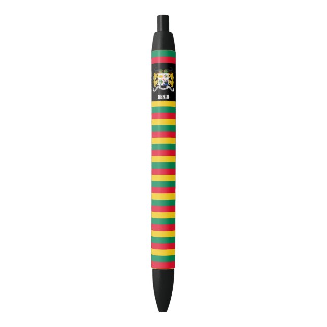 Benin Flag Cute Patriotic Black Tinta Caneta (Frente Vertical)