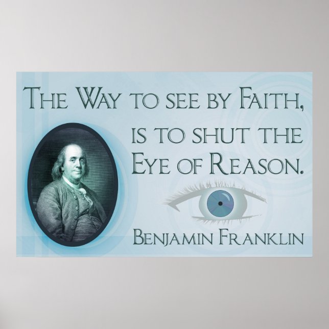 Benjamin Franklin | Fé e Poster de Motivo (Frente)