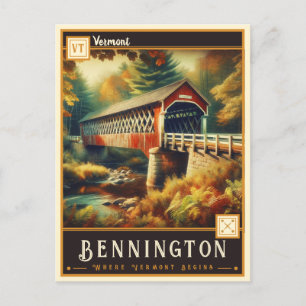 Bennington, Vermont Cartão postal Vintage