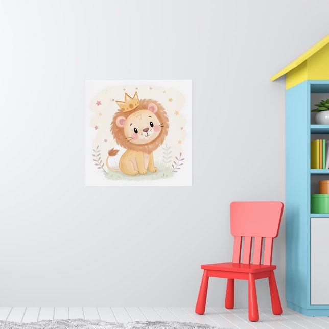 Berçário de Leão Bebê – Impressão de Animal Fofo p (Berçário 1)