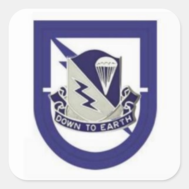 Beret Flash/DUI 1rua Bn 507th Adesivos de infantar (Frente)