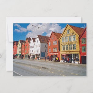 Bergen, cartão da Noruega
