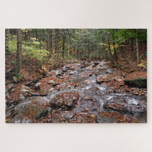 Berkshires Mountain Stream Landscape Quebra-cabeça (Horizontal)