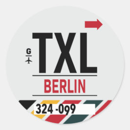 Berlim - Adesivo Redondo Travel Tag