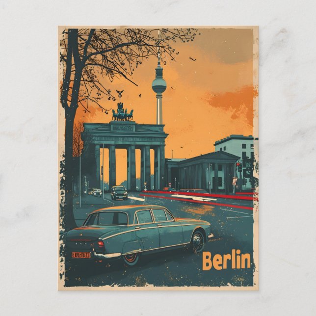 Berlim Sunset, 1950: Cartão postal Vintage (Frente)