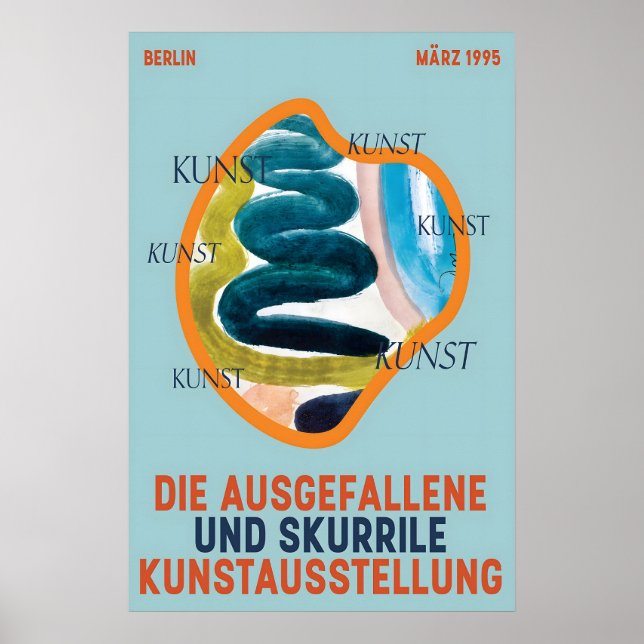 Berlin 1995 Art Exhibition Poster Abstract Gallery (Frente)