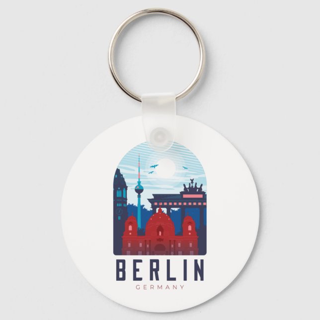 Berlin Alemanha - Chaveiro Skyline (Frente)