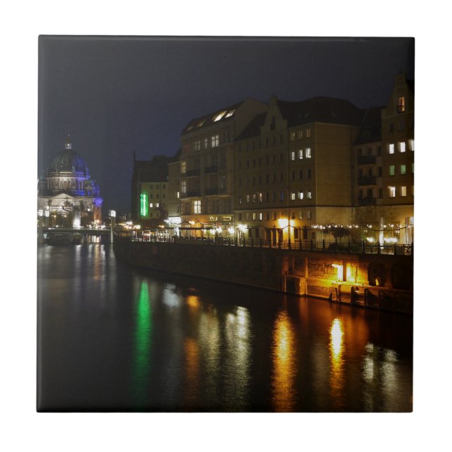 Berlin Germany Night Spree Alemanha Nacht (Frente)