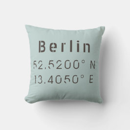 Berlin Longitude Latitude Almofada de Arremesso
