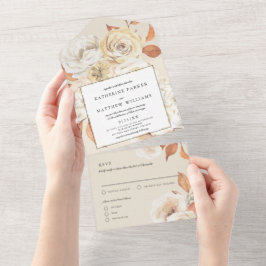 Bermudo de outono Floral + Casamento Ecru