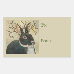 Bernard, os adesivos de presente coelho