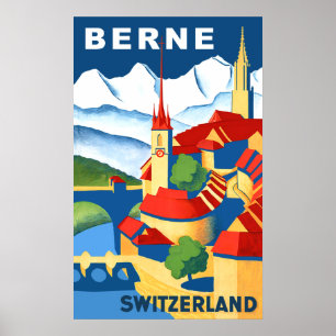 Berne, poster de viagens da suiça