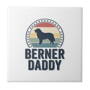 Berner Daddy Vintage Cachorro Pai Vector Camisa De
