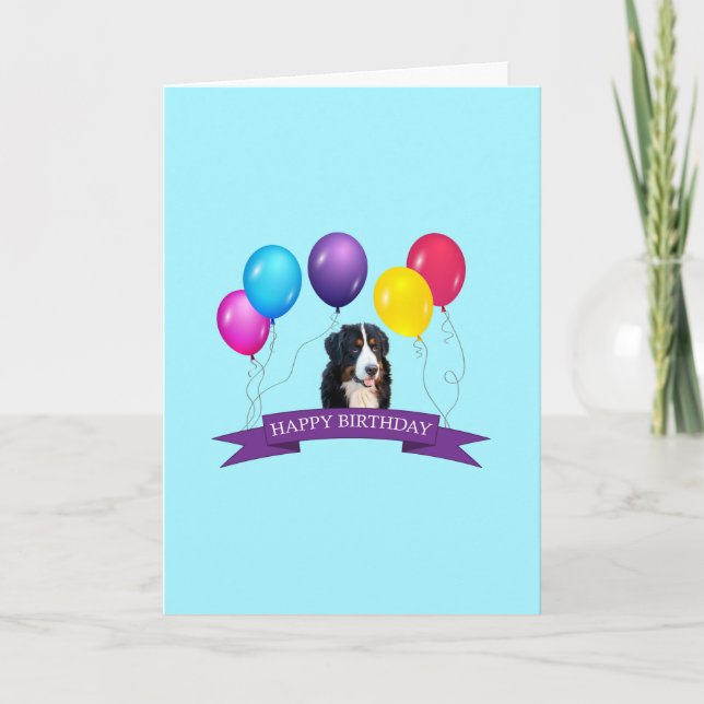 Bernese Mountain Dog Feliz Cartão de Aniversário (Frente)