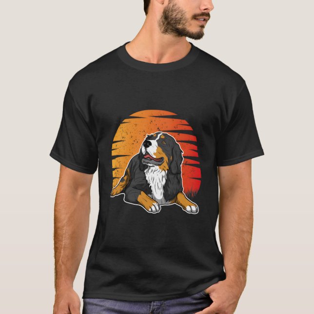 Bernese Mountain Dog Pullover Gift Homens Hoode (Frente)