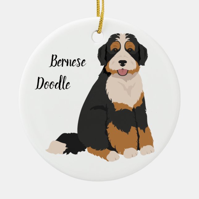 Bernese Poodle mix, Enfeites de natal de Bernedood (Frente)