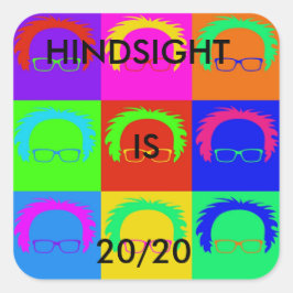 Bernie Sanders Pop "HINDSIGHT É 20/20 adesivos