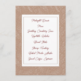Berries and Leaves on Kraft Menu Card