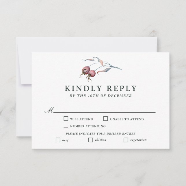 Berries Aquarela Enárvores De RSVP Botânica (Frente)