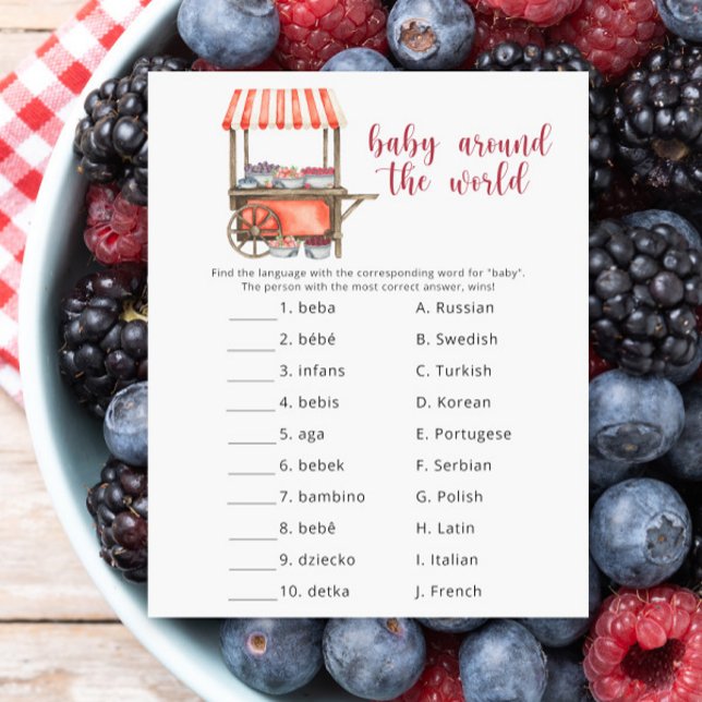 Berries baby shower - "Baby" around the world (Criador carregado)