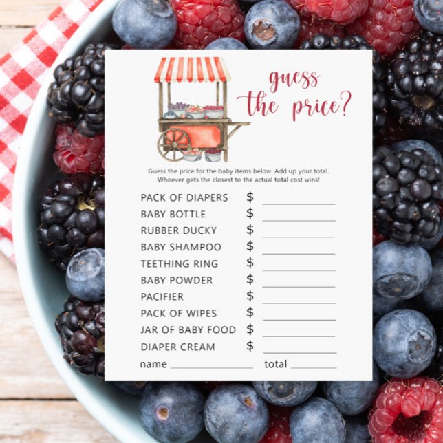 Berries baby shower - Guess the price! Game (Criador carregado)