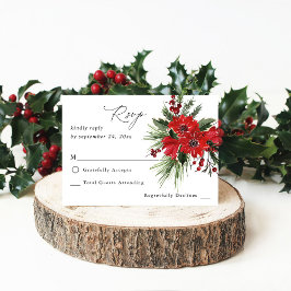 Berries de Natal & Pine Red Floral4B sem RSVP de R