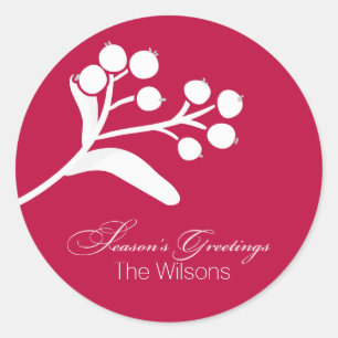 Berries e filiais Feriado Deseja adesivos