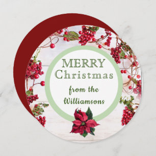 Berries Feliz Cartão Botânico de Natal