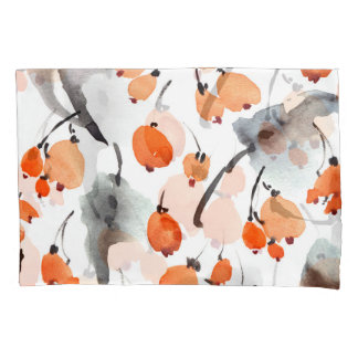 Berries, folhas de aquarela, ilustração com tinta,