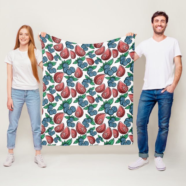 Berries Pattere fleece cobertores (In Situ)