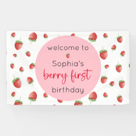 Berry de primeiro aniversario de morango Primeiro