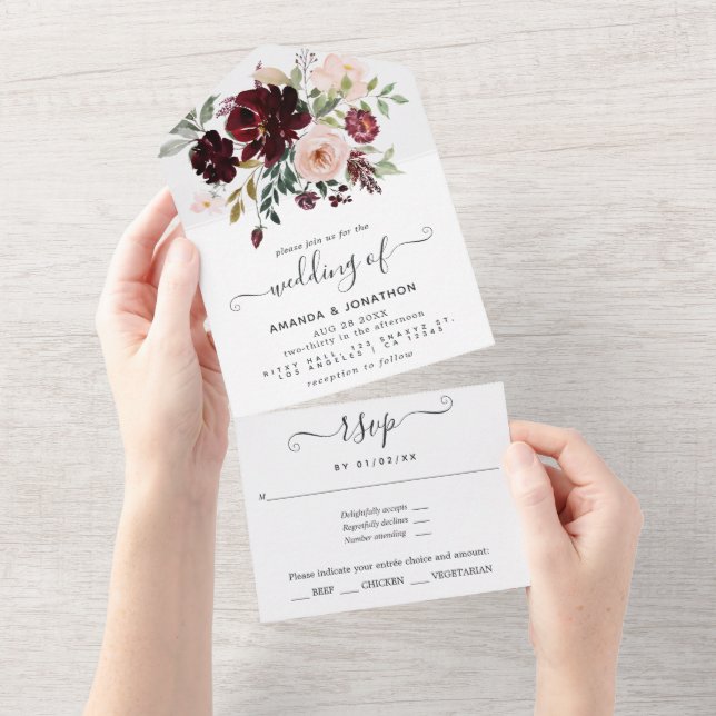 Berry e Blush Floral (Aba destacável)