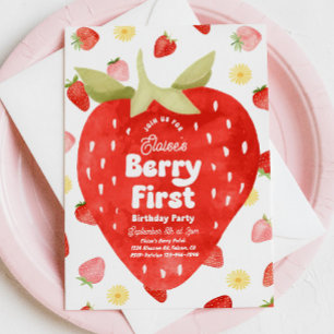 Berry First Birthday Convite