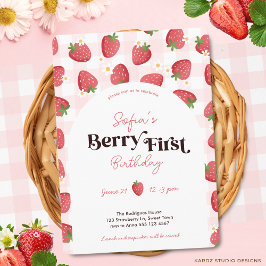 Berry First Birthday primeiro aniversario Convite