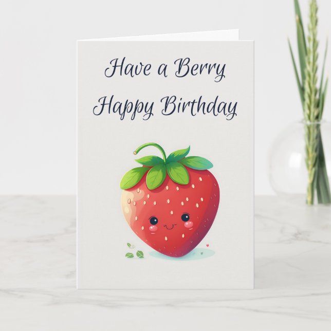 Berry Happy Birthday | Cartão de Aniversário de Mo (Frente)