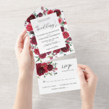 Berry Pink Burgundy Wine Red Wedes RSVP