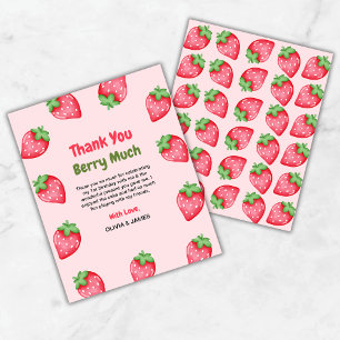 Berry Primeiro Cartões de agradecimentos de aniver