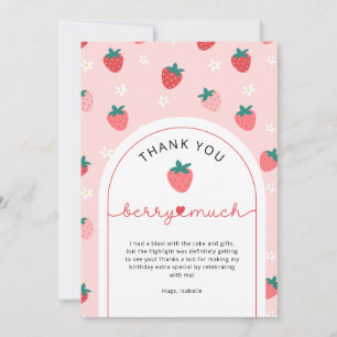 Berry Primeiro Cartões de agradecimentos de aniver