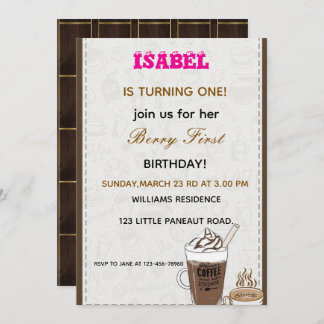 Berry Primeiro convite de aniversário