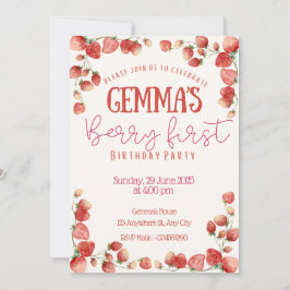 Berry Primeiro Convite de Aniversário